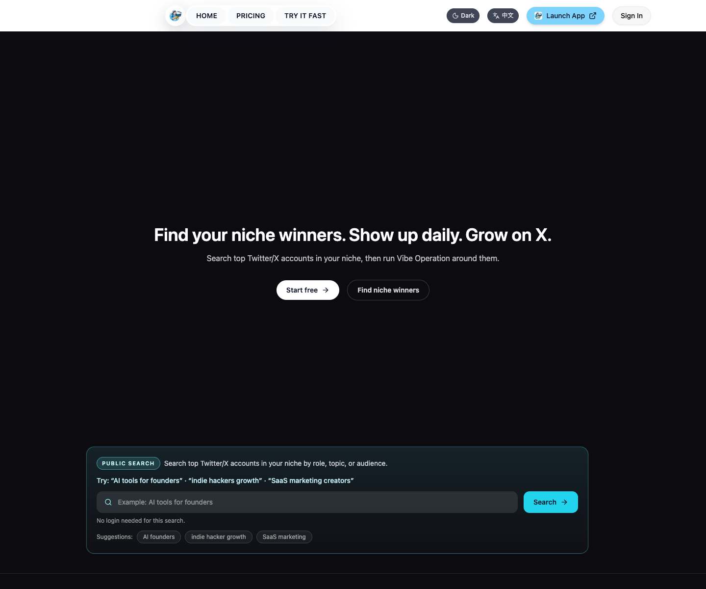 X-Pilot landing page screenshot