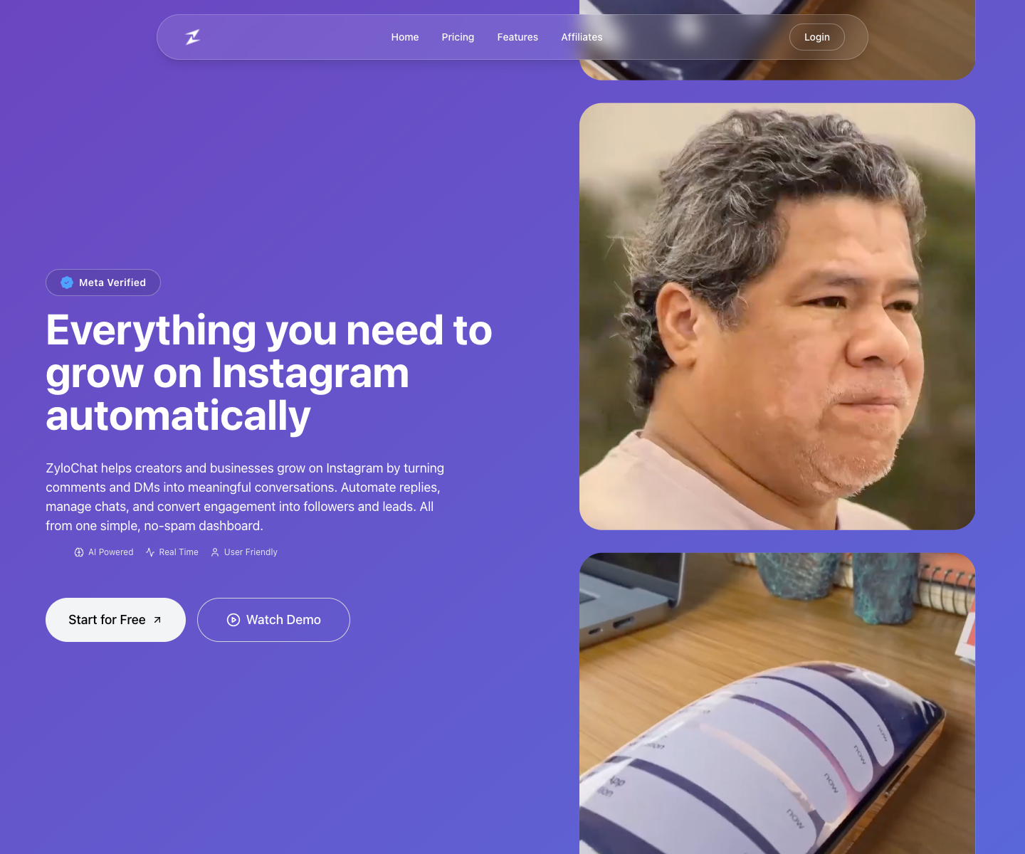 ZyloChat landing page screenshot